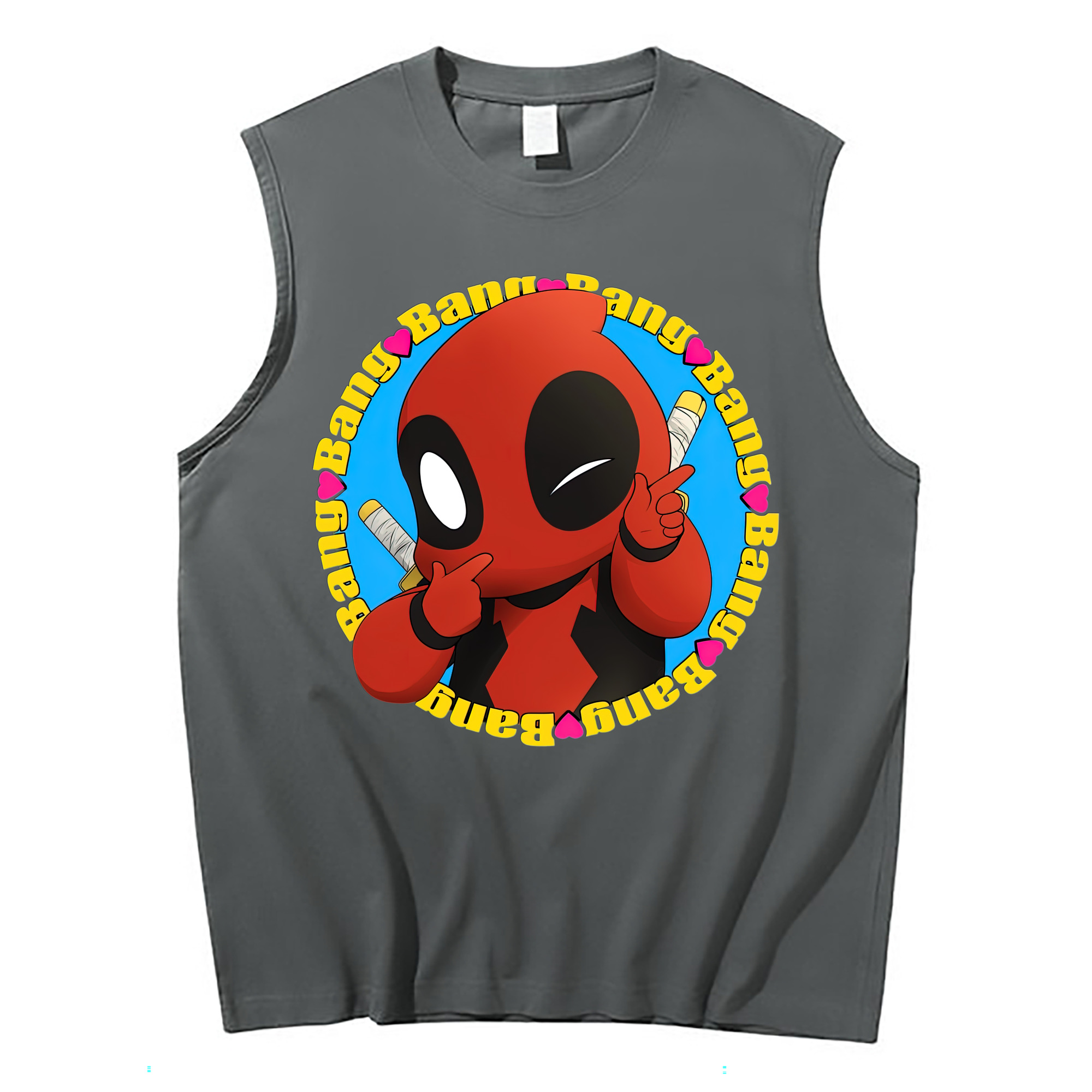 （画像用） Deadpool デッドプール コットン100％タンクトップ（フロントプリント）